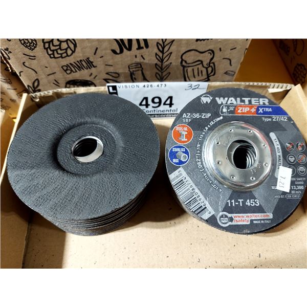 DISQUE DE COUPE WALTER ZIPCUT AZ-36-ZIP POUR ACIER ET ACIER INOXYDABLE, 4-1/2 PO X 1/16 PO X 7/8 PO