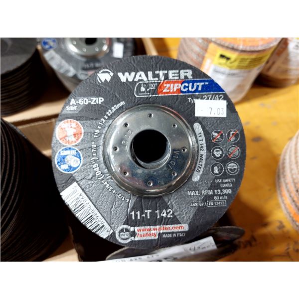 DISQUE DE COUPE WALTER ZIPCUT A-60-ZIP, 4-1/2 PO X 3/64 PO X 7/8 PO