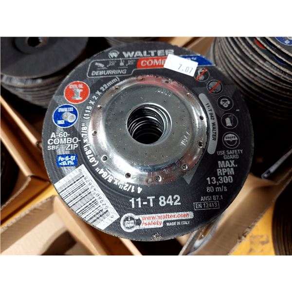 DISQUE DE COUPE WALTER ZIPCUT COMBO A-60-ZIP POUR ACIER ET ACIER INOXYDABLE, 4-1/2 PO X 5/64 PO X 7/