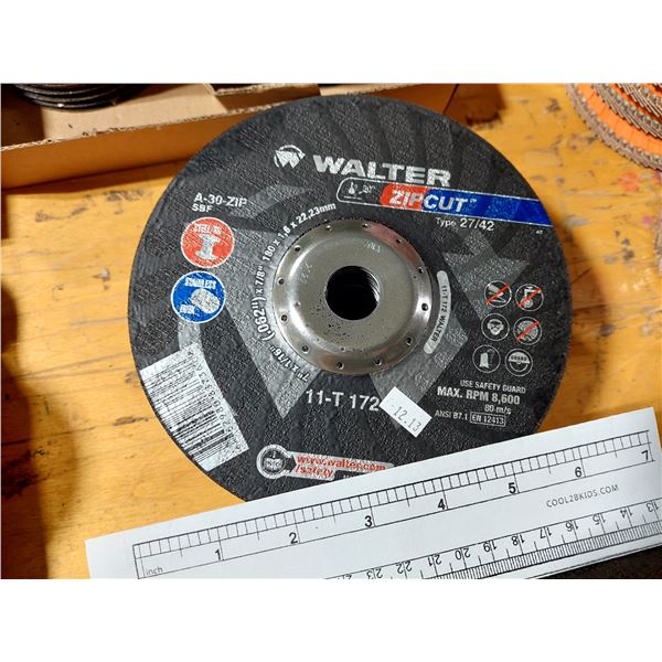 DISQUE DE COUPE WALTER ZIPCUT A-30-ZIP POUR ACIER ET ACIER INOXYDABLE, 7 PO X 1/16 PO X 7/8 PO