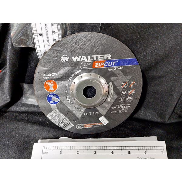DISQUE DE COUPE WALTER ZIPCUT A-30-ZIP POUR ACIER ET ACIER INOXYDABLE, 7 PO X 1/16 PO X 7/8 PO