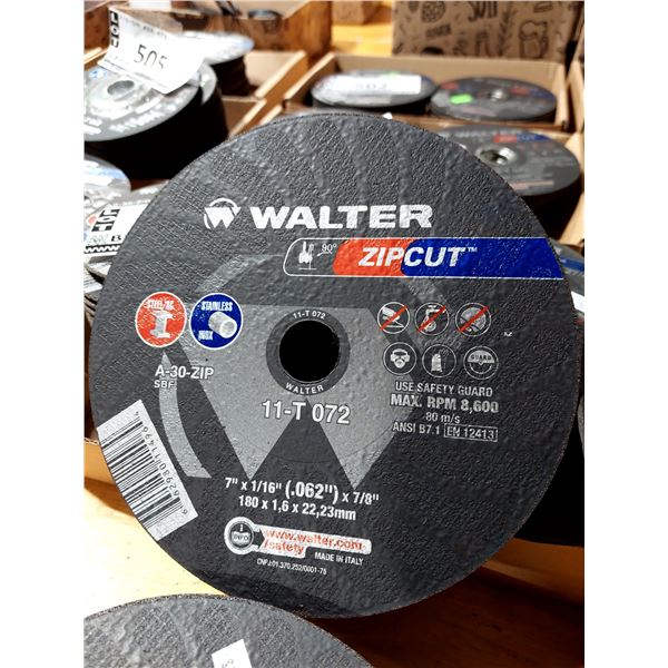 DISQUE DE COUPE WALTER ZIPCUT A-30-P POUR ACIER ET ACIER INOXYDABLE, 7 PO X 1/16 PO X 7/8 PO