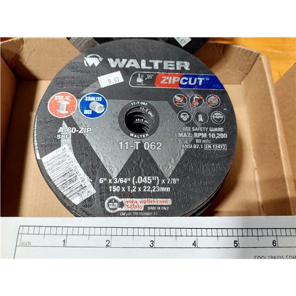 DISQUE DE COUPE WALTER ZIPCUT A-60-P POUR ACIER ET ACIER INOXYDABLE, 6 PO X 3/64 PO X 7/8 PO