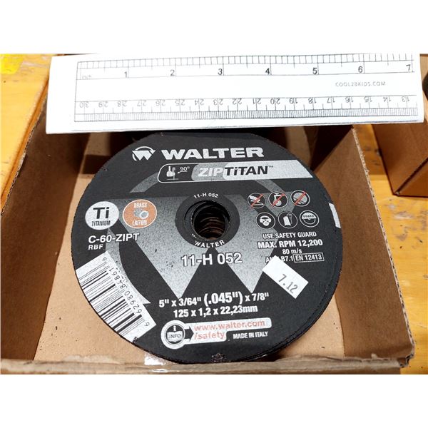 DISQUE DE COUPE WALTER ZIP TITAN C-60-ZIPT POUR LAITON ET TITANE, 5 PO X 3/64 PO X 7/8 PO