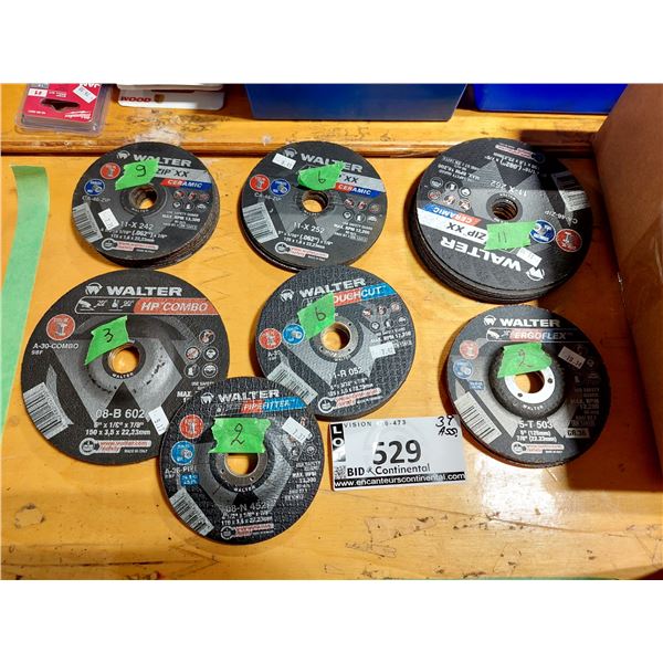 LOT DE 39 DISQUES DE COUPE ASSORTIS