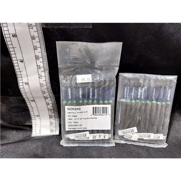 PAQUET DE 10 EMBOUTS DE TOURNEVIS CARRÉS NO 1, 3-1/2 PO