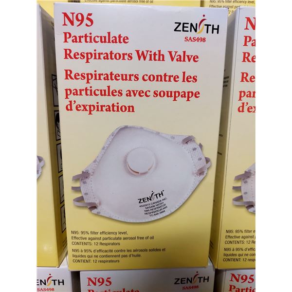 BOÎTE DE 12 RESPIRATEURS CONTRE LES PARTICULES ZENITH N95