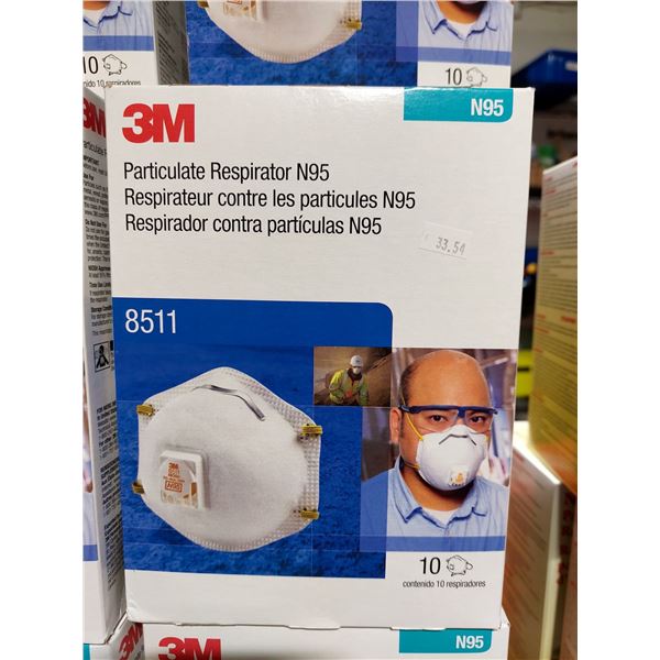 BOÎTE DE 10 RESPIRATEURS CONTRE LES PARTICULES 3M N95