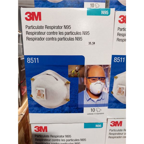 BOÎTE DE 10 RESPIRATEURS CONTRE LES PARTICULES 3M N95