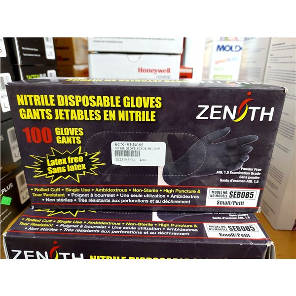 BOÎTE DE 100 GANTS JETABLES EN NITRILE ZENITH, GRANDEUR PETIT