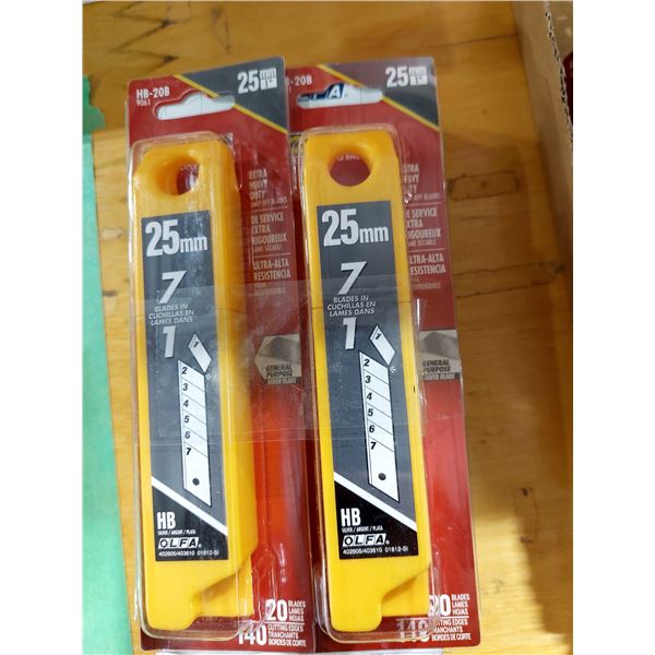 PAQUET DE 20 LAMES OLFA 25 MM HB-20B