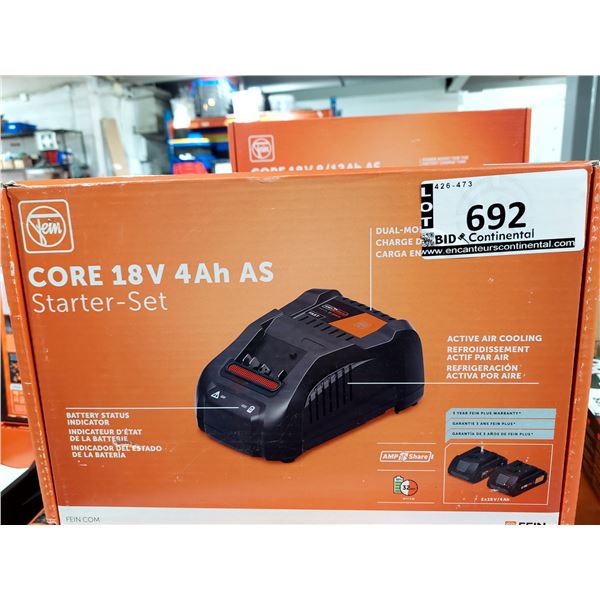 ENSEMBLE DE DÉPART FEIN INCLUANT 2 BATTERIES ET UN CHARGEUR