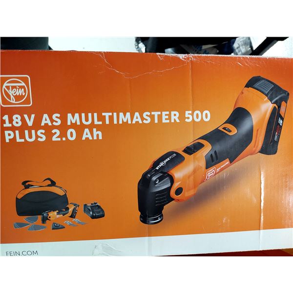 OUTIL MULTIFONCTION OSCILLANT SANS FIL FEIN MULTIMASTER 500 PLUS, 18 V, BATTERIE 2,0 AH