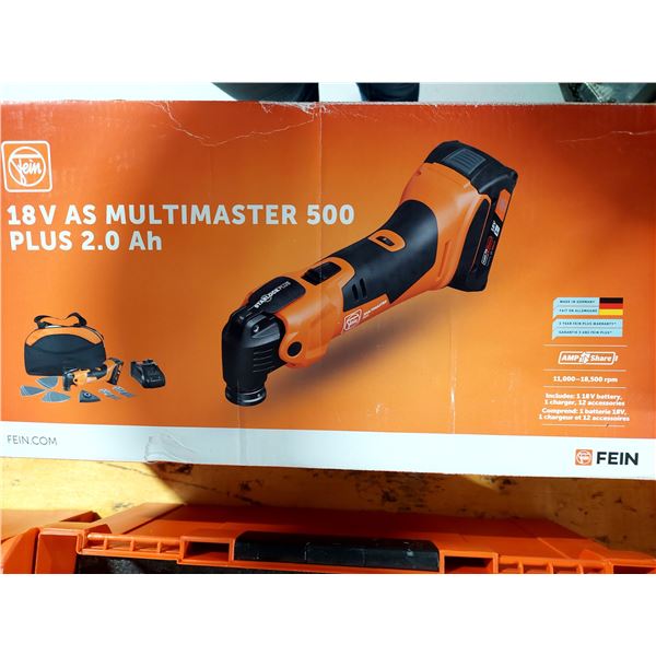 OUTIL MULTIFONCTION OSCILLANT SANS FIL FEIN MULTIMASTER 500 PLUS, 18 V, BATTERIE 2,0 AH