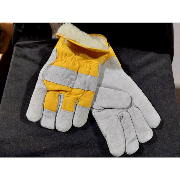 PAIRE DE GANTS DE TRAVAIL D’HIVER ZENITH EN CUIR FLEUR DE VACHE, GRANDEUR XL