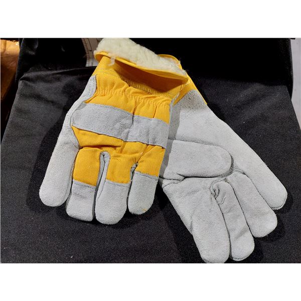 PAIRE DE GANTS ZENITH EN CUIR DE VACHE REFENDU DOUBLÉS, GRANDEUR 2XL