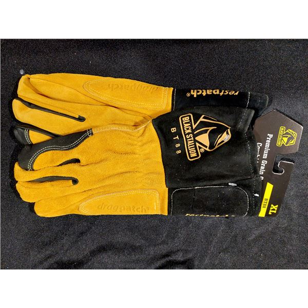 PAIRE DE GANTS EN CUIR BLACK STALLION, GRANDEUR XL
