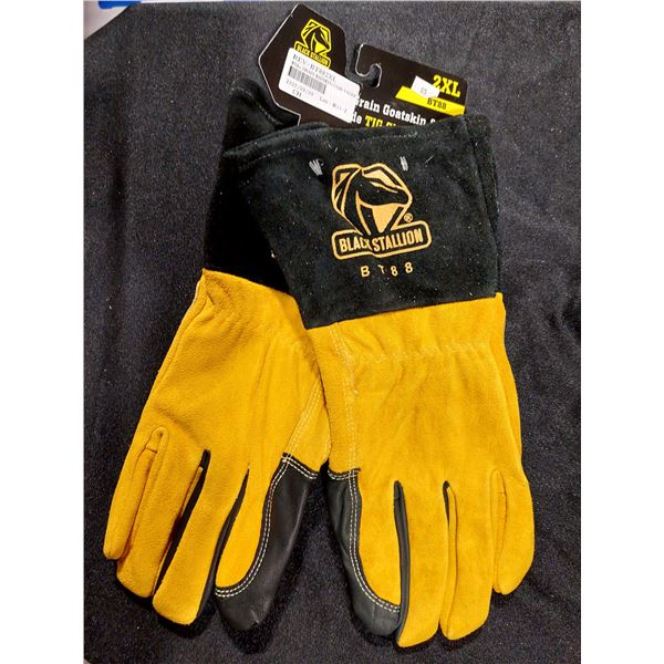 PAIRE DE GANTS EN CUIR BLACK STALLION, GRANDEUR 2XL