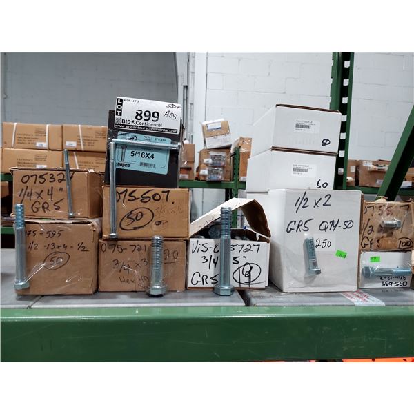 LOT DE 500+ BOULONS ASSORTIS