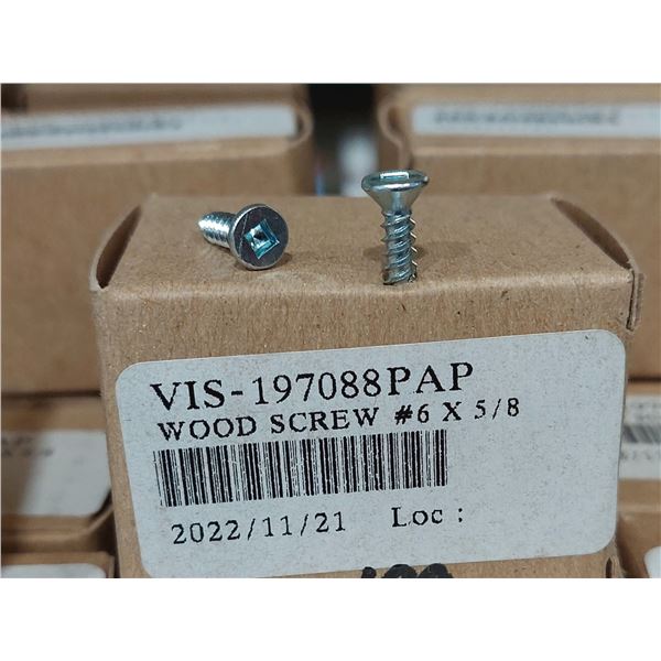 LOT DE 17 000 VIS À BOIS #6 X 5/8 PO