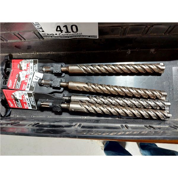 LOT DE 5 MÈCHES À BÉTON MILWAUKEE SDS PLUS 3/4 X 10"