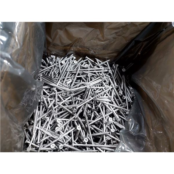 LOT DE 1000 VIS À BÉTON TÊTE PLATE PRISE COMBO 3/16" X 4", EVOLUTION MSFH-316400, EVOGUARD ARGENT