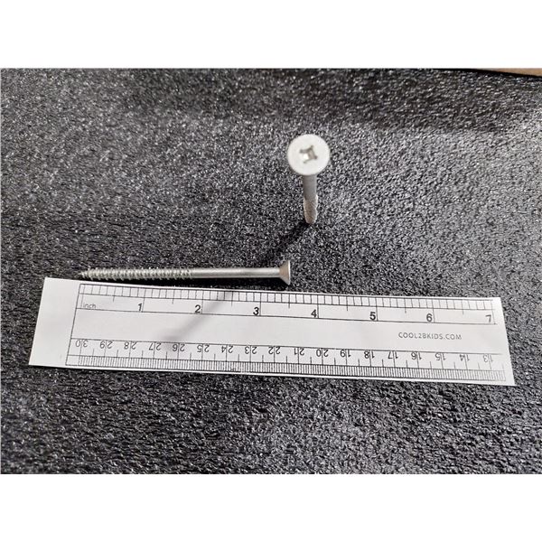 LOT DE 450 + VIS À BÉTON TÊTE PLATE PRISE COMBO 1/4" X 4", EVOLUTION MSFH-140400, EVOGUARD ARGENT