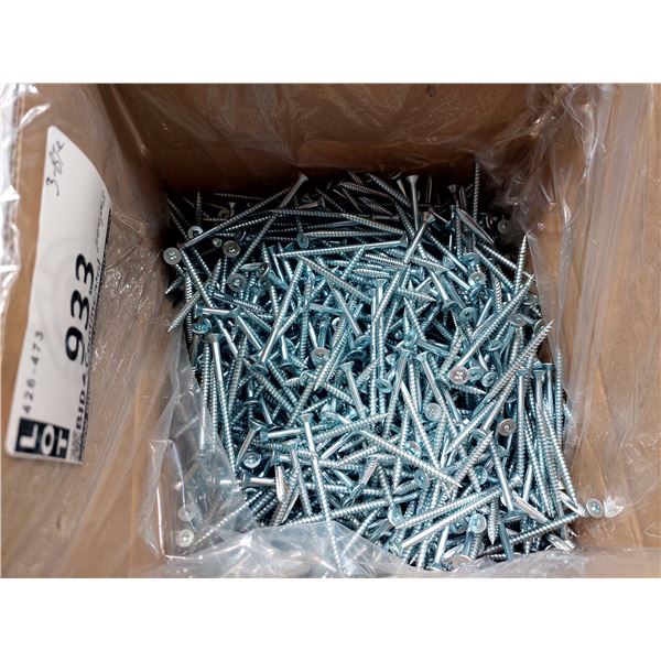 BOÏTE DE 1000 VIS TÊTE PLATE 80° PRISE CARRÉE #3 FILET DOUBLE TWINFAST #12 X 3-1/2", 12350SWSZFR, ZI