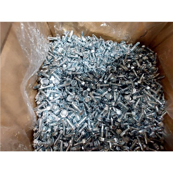 LOT DE 2500 + VIS AUTOPERCEUSES TÊTE HEX À RONDELLE #1/4-14 X 3/4", EVOLUTION HHD-14034, ZINGUÉES