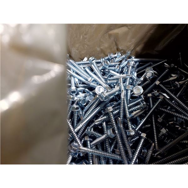 LOT DE 1300 + VIS AUTOPERCEUSES TÊTE HEX À RONDELLE #12-14 X 2-1/2", EVOLUTION HHD-12212, ZINGUÉES