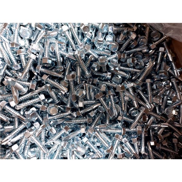 LOT DE 3000 VIS AUTOPERCEUSES TÊTE HEX À RONDELLE #14 X 1", 14100SSDZH, ZINGUÉES