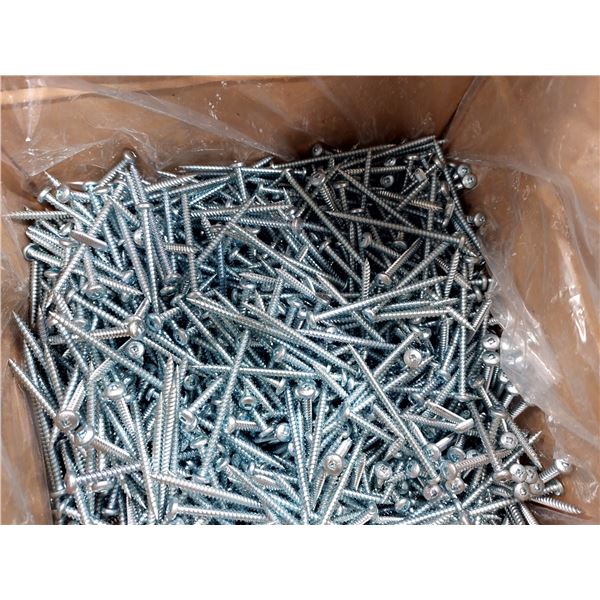 LOT DE 1000 VIS AUTOTARAUDEUSES TÊTE CYLINDRIQUE BOMBÉE PRISE CARRÉE #2 FILET FIN #10 X 3", 10300STS