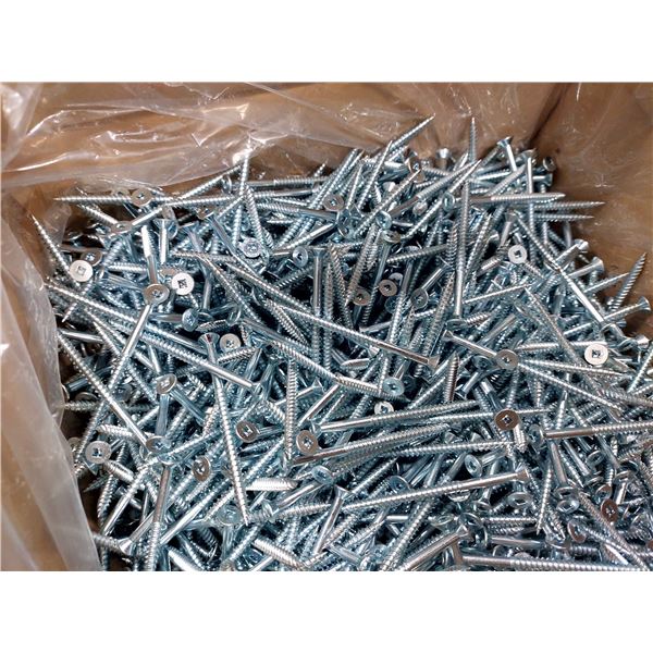 LOT DE 1350 + VIS À BOIS TÊTE PLATE PRISE CARRÉE #2 FILET TWINFAST #10 X 3", 10300SWSZFR, ZINGUÉES