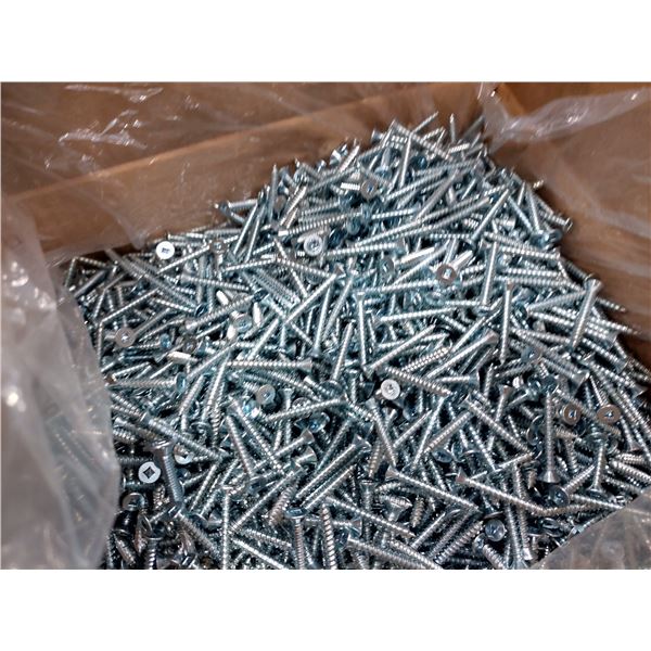 LOT DE 4000 VIS AUTOTARAUDEUSES TÊTE PLATE 80° PRISE CARRÉE #2 TYPE A #10 X 1-1/2", 10150STSZFR, ZIN
