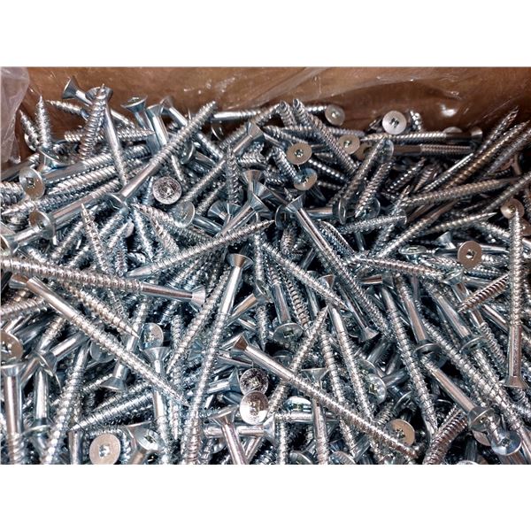 BOÏTE DE 1000 VIS À BOIS TÊTE PLATE PRISE CARRÉE #3 FILET TWINFAST #14 X 3", 14300SWSZFR, ZINGUÉES