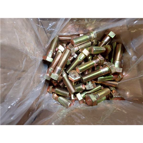 LOT DE 50 BOULONS À TÊTE HEXAGONALE GRADE 8, 7/8-9 X 3", 8893008CSY, ZINGUÉS JAUNE