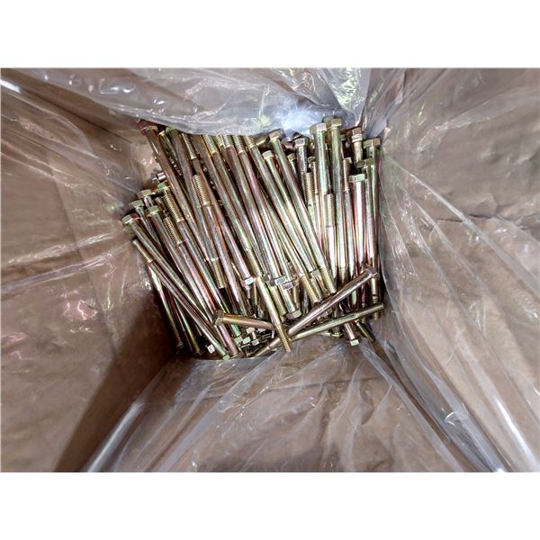LOT DE 130 + BOULONS À TÊTE HEXAGONALE GRADE 8, 3/8-16 X 6", 38166008CSY, ZINGUÉS JAUNE
