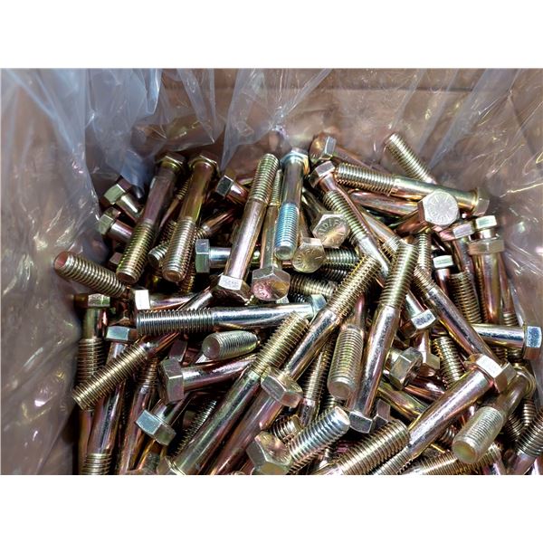 LOT DE 150 BOULONS À TÊTE HEXAGONALE GRADE 8, 1/2-13 X 3-1/2", 50133508CSY, ZINGUÉS JAUNE