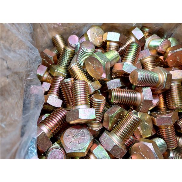 LOT DE 50 BOULONS À TÊTE HEXAGONALE GRADE 8, 7/8-9 X 1-1/2", 8891508CSY, ZINGUÉS JAUNE