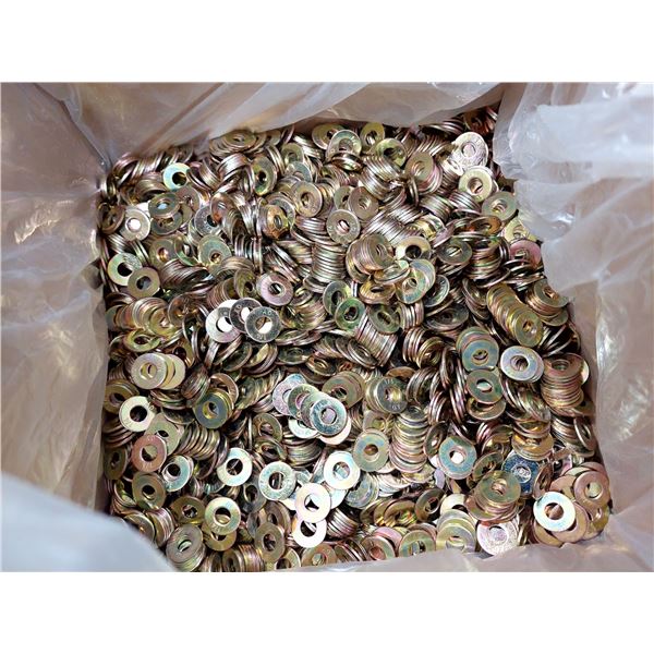 LOT DE 1300+ RONDELLES USS DURCIES, 1/4", 258USY, ZINGUÉES JAUNE