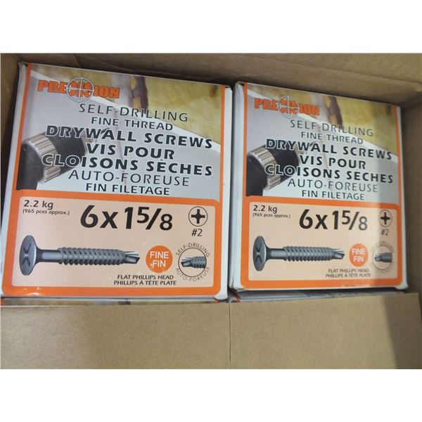 1 Case Of 4 - 6 x 1 5/8" Drywall Screws