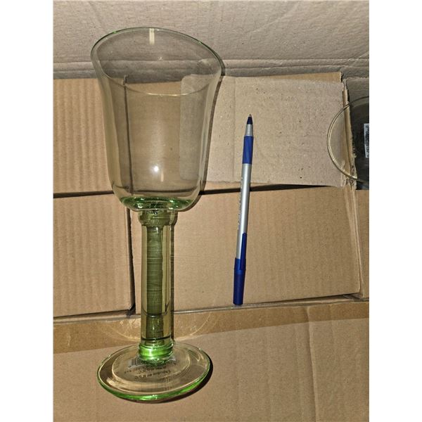 48 large Glasses & 30 Round  Plastic Platters