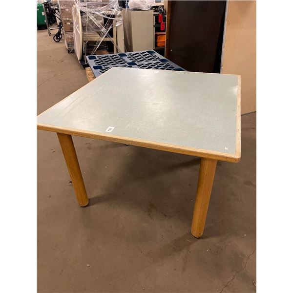 Two Wooden Tables & 10 Chairs