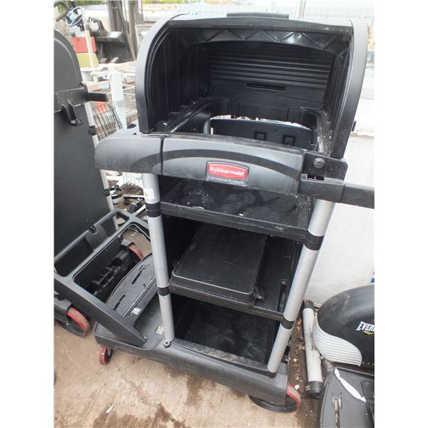 4 Rubbermaid Janitorial Carts