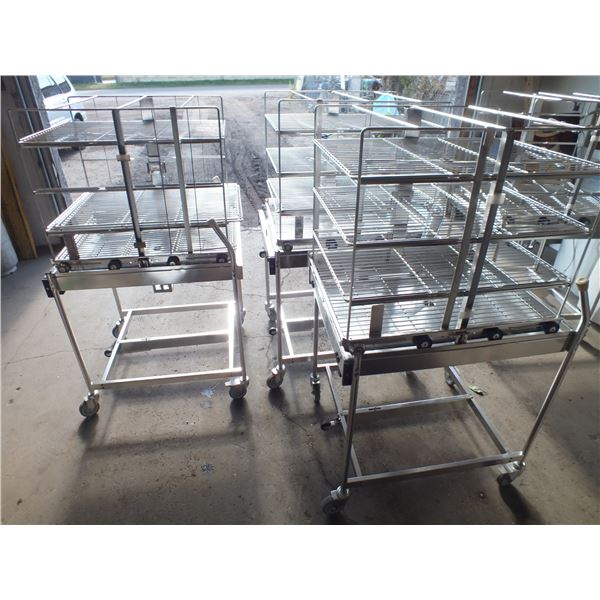 5 Stainless Steel Disinfectant Carts