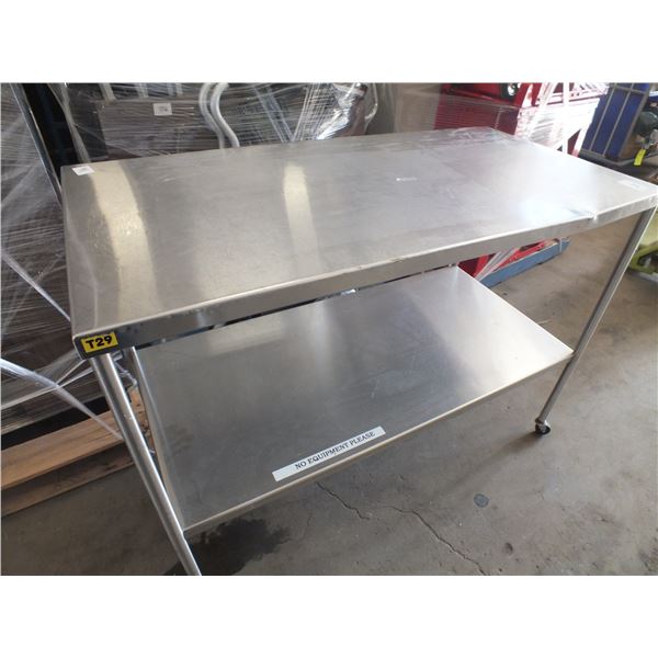 Stainless Steel Table On Wheels