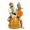 Image 2 : 3 Chinese Mudman Pottery Figurines with Glazed Finish