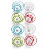 Image 2 : 6 Swirl Stemmed Glass Dessert Coupes With Coloured Accents