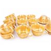 Image 4 : Marigold Depression Glass Dinnerware Set Cups Plates Bowls Creamer Sugar