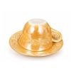 Image 5 : Marigold Depression Glass Dinnerware Set Cups Plates Bowls Creamer Sugar